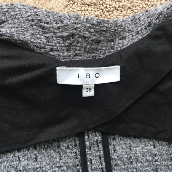 IRO Rare Quanto Checked Boucle-Tweed Blazer Jacket - Picture 10 of 16